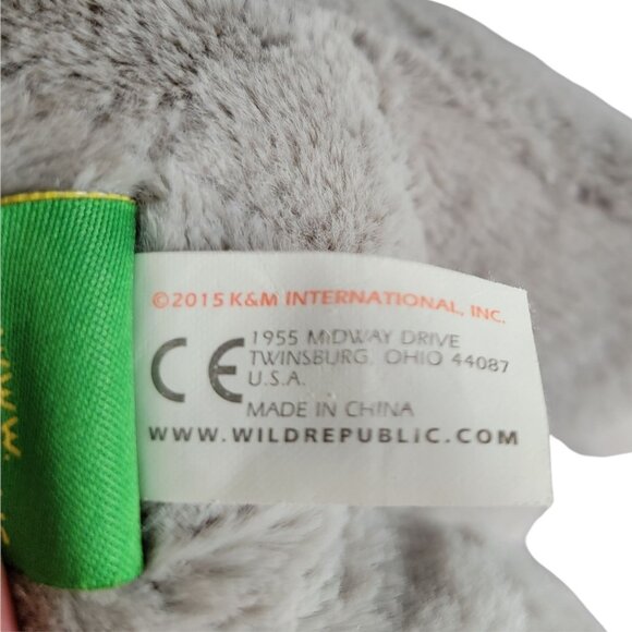 Wild Republic Elephant 13 inch Plush Gray Tusks Realistic Stuffed Animal Toy K&M - Picture 6 of 8